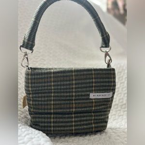 My mum made it plaid puffer mini tote